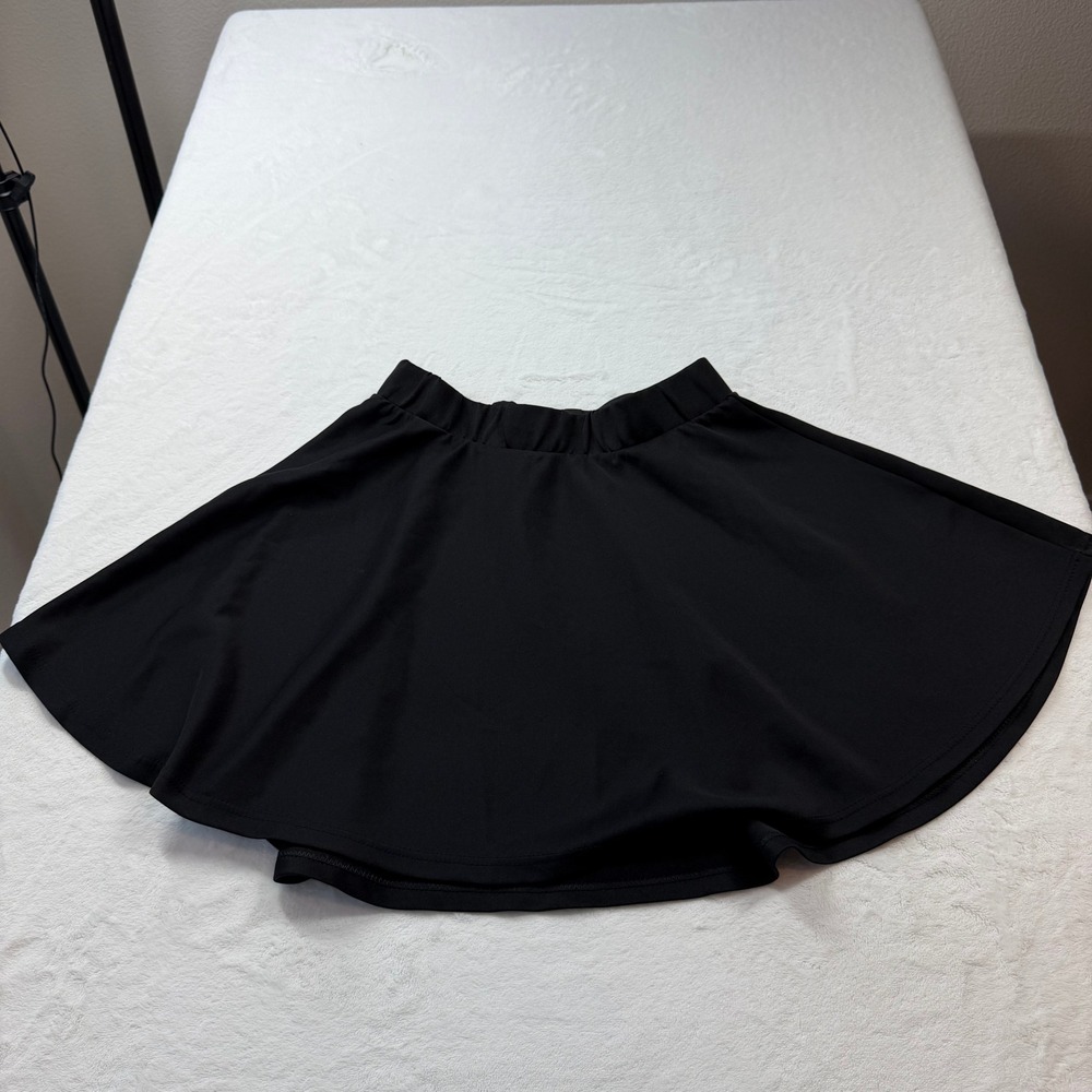 Spirit Skater Skirt Womens XL Black Good Elastic Waist Mini Flare